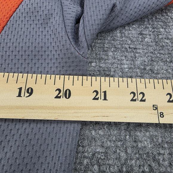 Clemson Tigers Shirt Mens Medium Orange Gray NCAA Football Quarter Zip Pullover - Picture 5 of 16